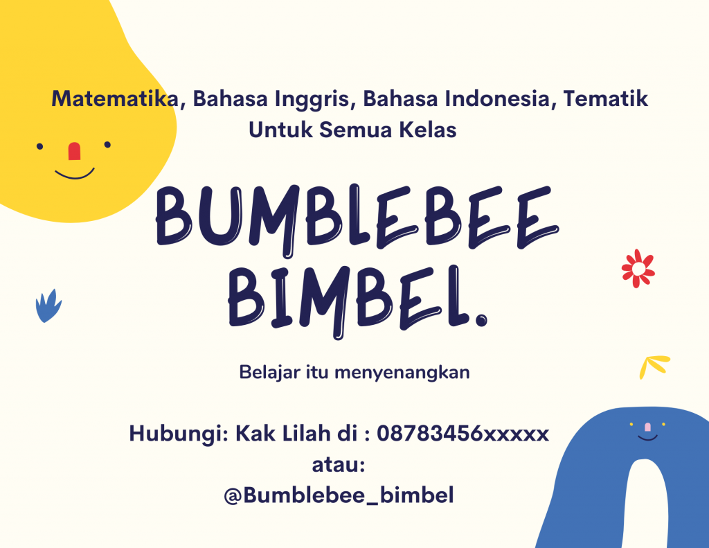 Bumblebee belajar Matematika, Bahasa Inggris, Bahasa Indonesia, dan tematik.