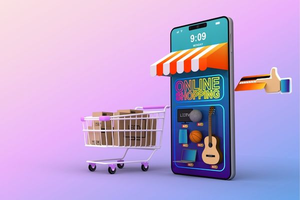 handphone dan aplikasi online shop
